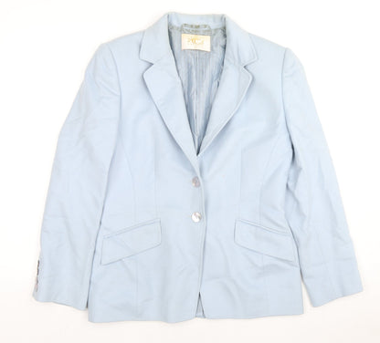 Country Casuals Womens Blue Jacket Blazer Size 12 Button