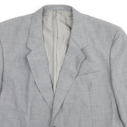 Varteks Mens Grey Polyester Jacket Suit Jacket Size 50 Regular