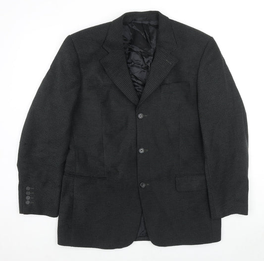 Mens UK Size 40 Douglas Regular Black Suit Jacket