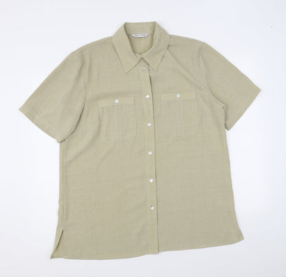 Womens UK Size 20 Lauren Duvar Beige Basic Button-Up