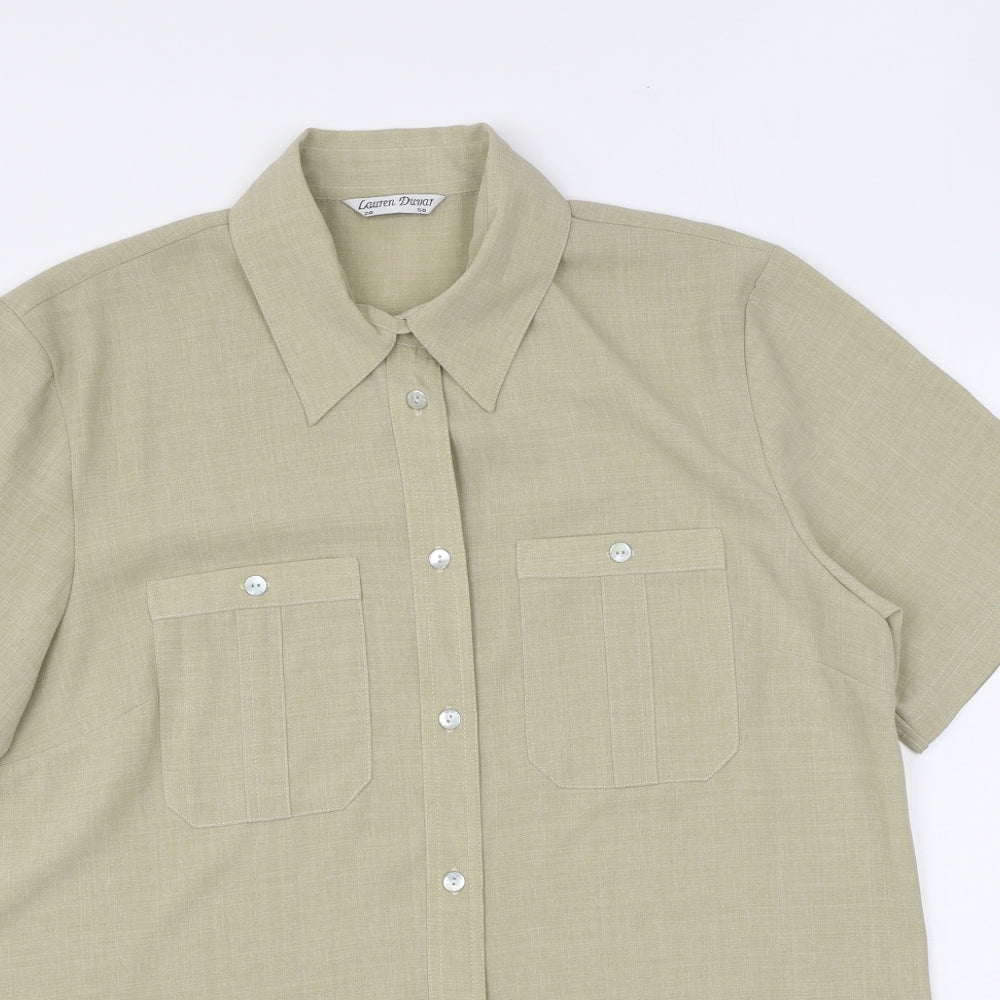Womens UK Size 20 Lauren Duvar Beige Basic Button-Up