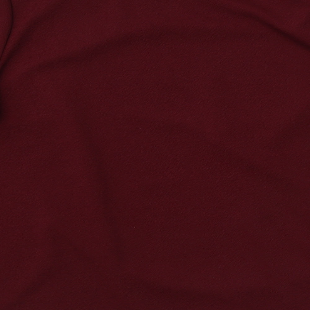 Bonmarché Womens Red Polyester Basic Blouse Size 18 Round Neck