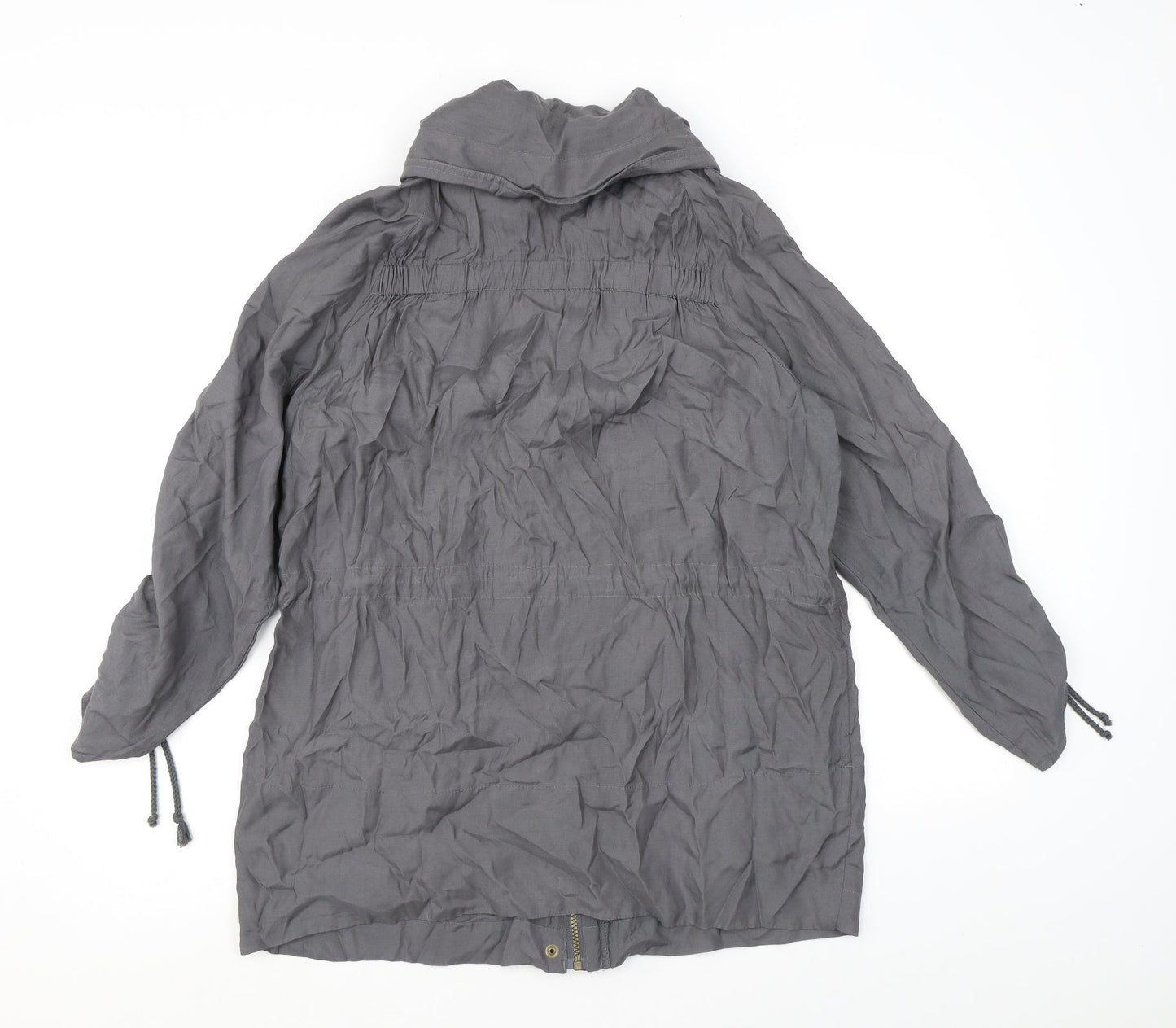 Indigo Womens Grey Jacket Coat Size 14 Zip