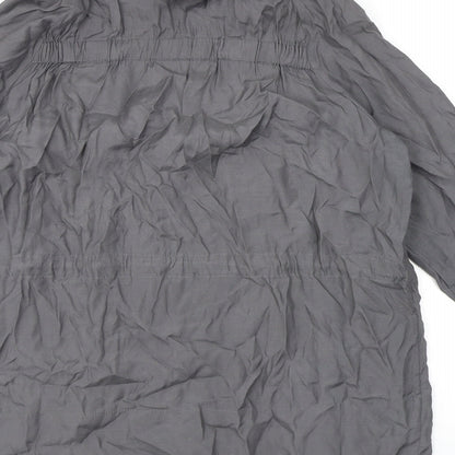 Indigo Womens Grey Jacket Coat Size 14 Zip