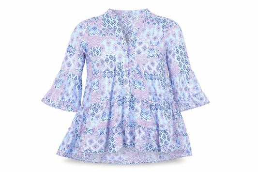 Womens UK Size S QED London Blue Tunic Blouse