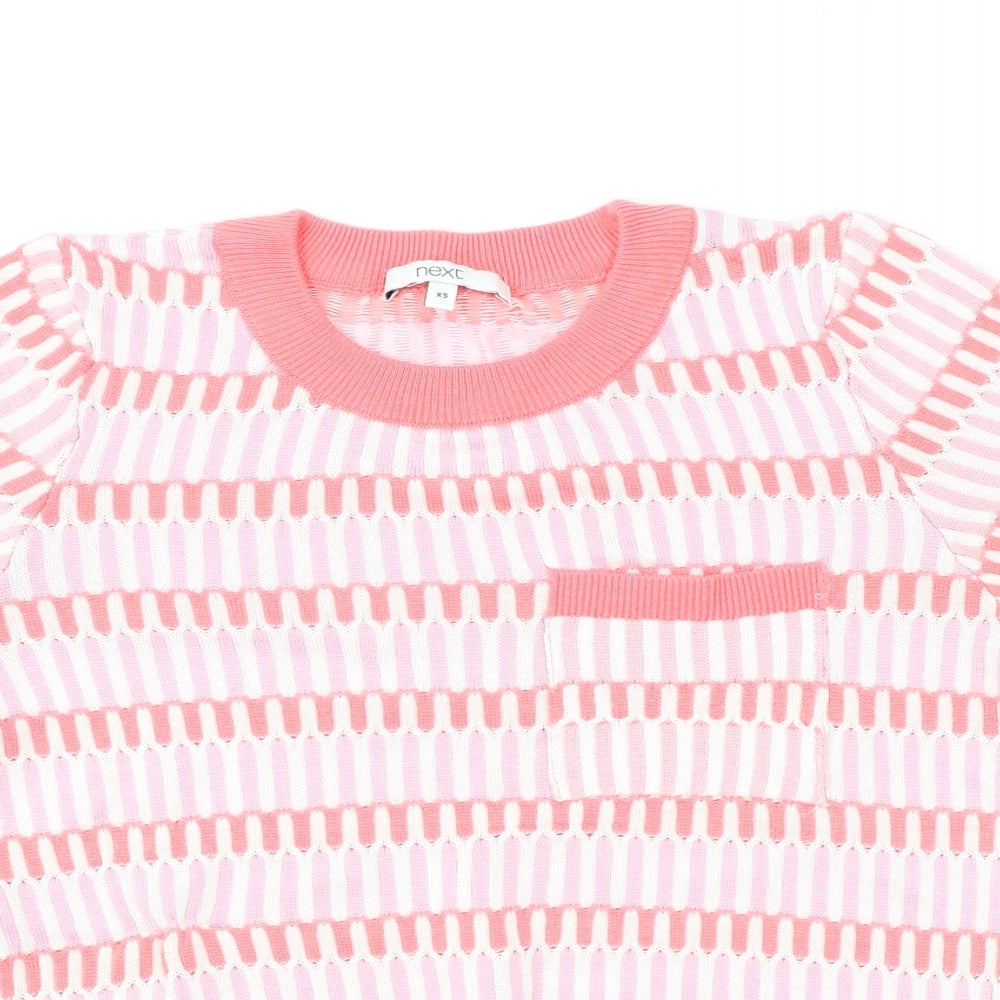 Womens UK Size XS NEXT Pink Pullover Jumper