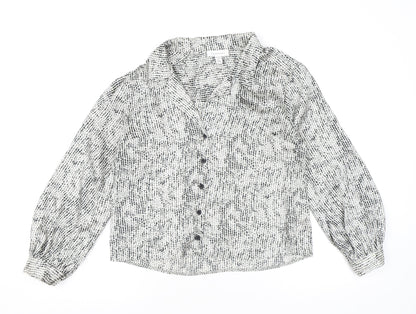 Womens UK Size 10 Topshop Grey Basic Button-Up