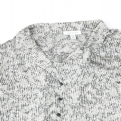 Womens UK Size 10 Topshop Grey Basic Button-Up