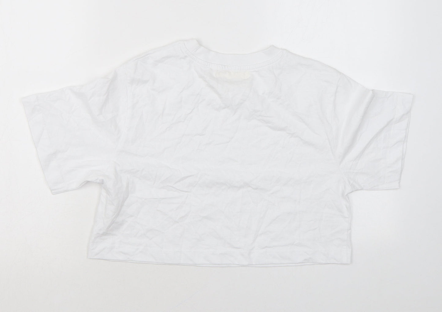 Womens UK Size S Pull&Bear White Basic T-Shirt