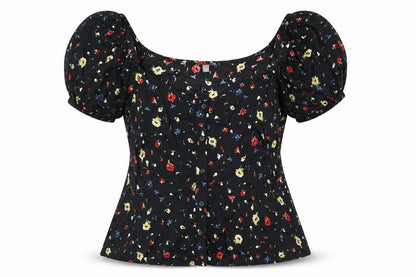 Womens UK Size 12 Dorothy Perkins Black Basic Button-Up