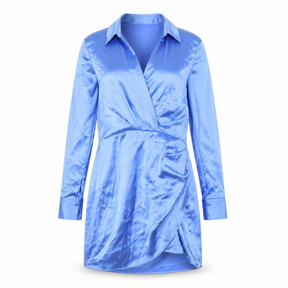 Zara Womens Blue Polyester A-Line Size S Collared Zip