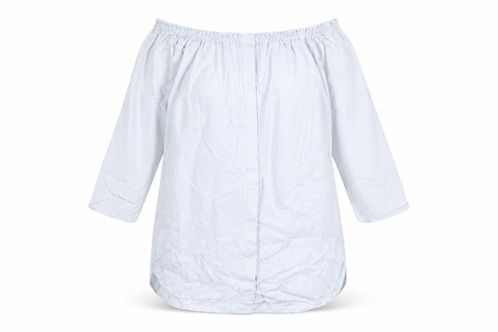 Womens UK Size XS Zara Blue Basic Button-Up