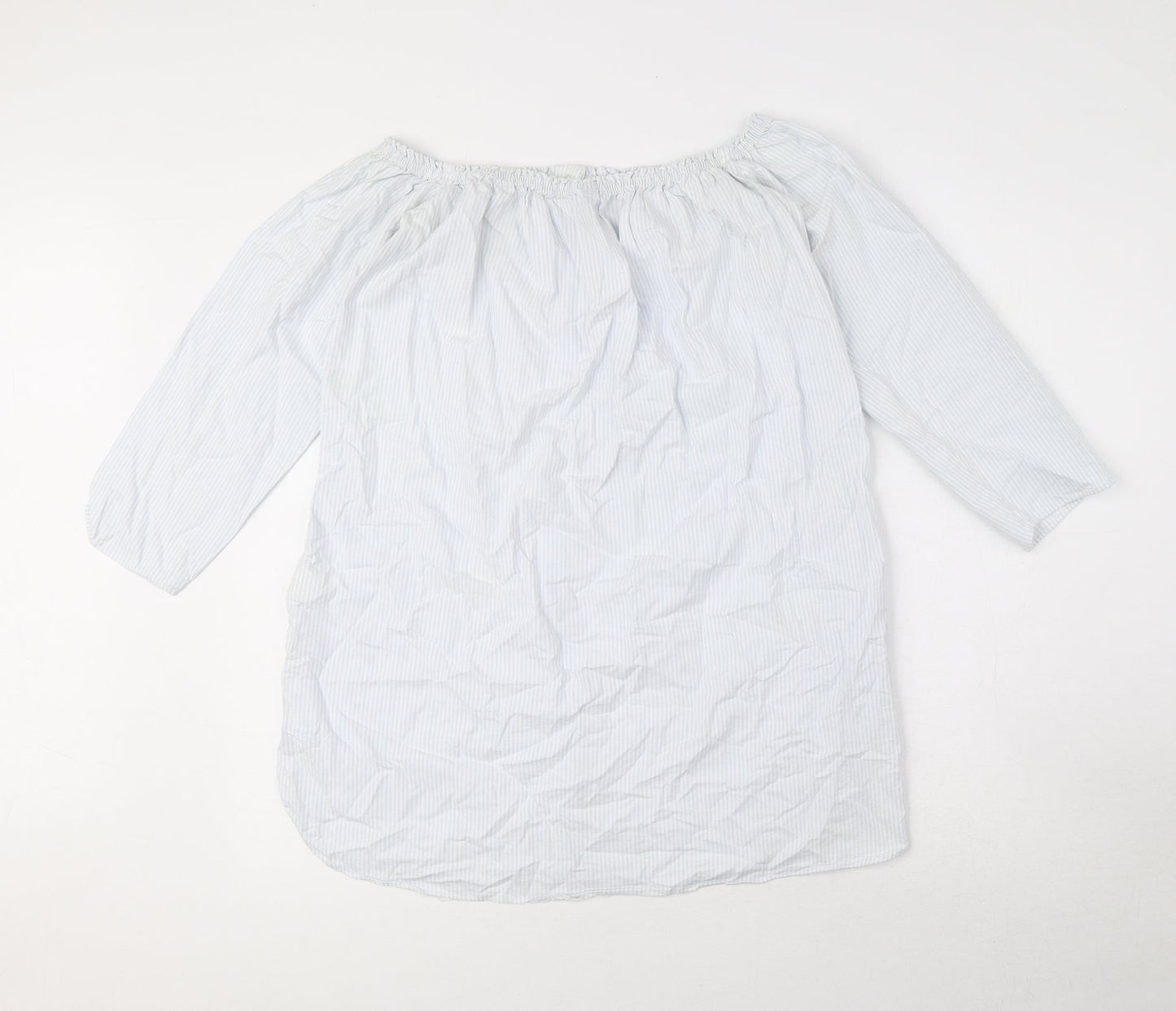 Womens UK Size XS Zara Blue Basic Button-Up