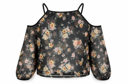 Womens UK Size 10 New Look Black Basic Blouse