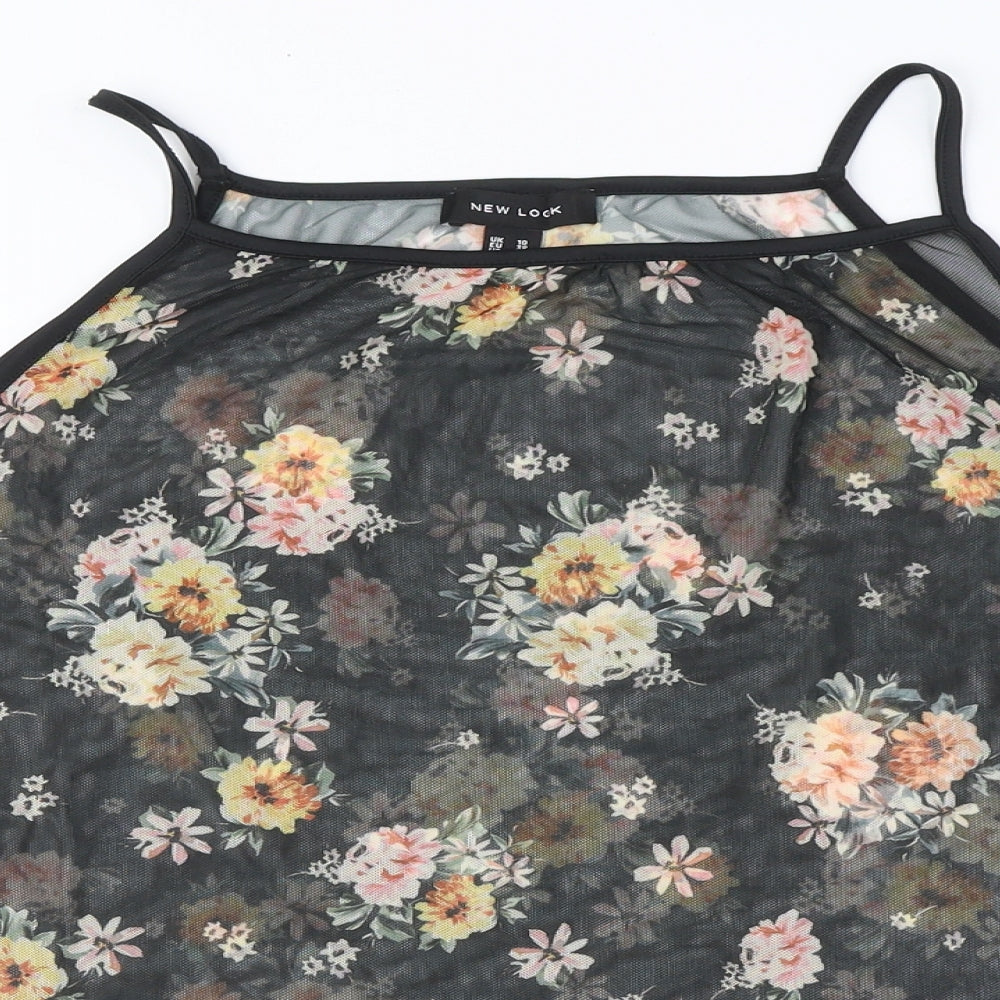 Womens UK Size 10 New Look Black Basic Blouse
