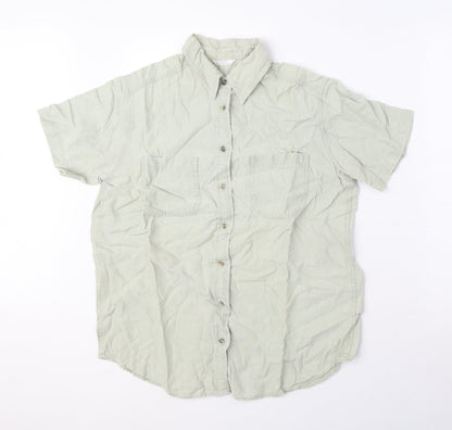 Womens UK Size 12 Marks and Spencer Green Basic Button-Up