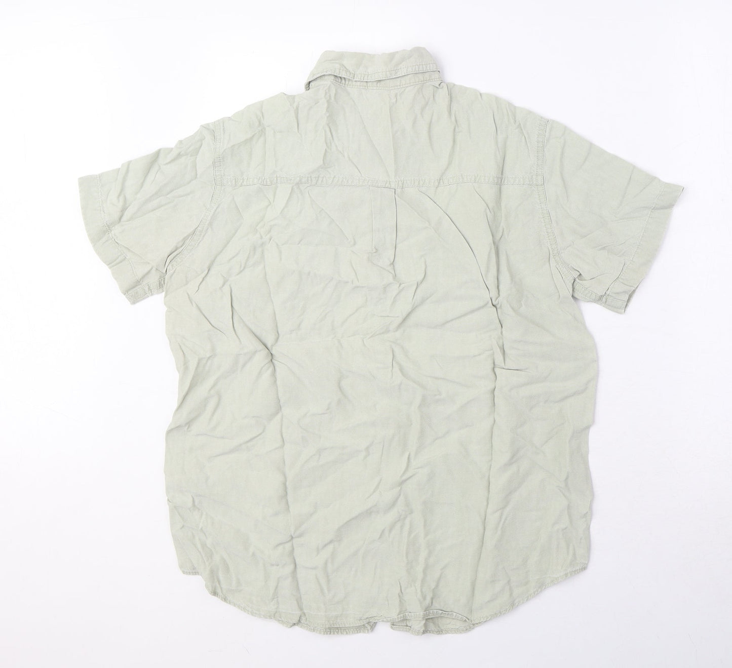 Womens UK Size 12 Marks and Spencer Green Basic Button-Up