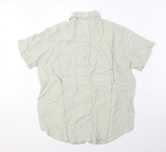 Womens UK Size 12 Marks and Spencer Green Basic Button-Up