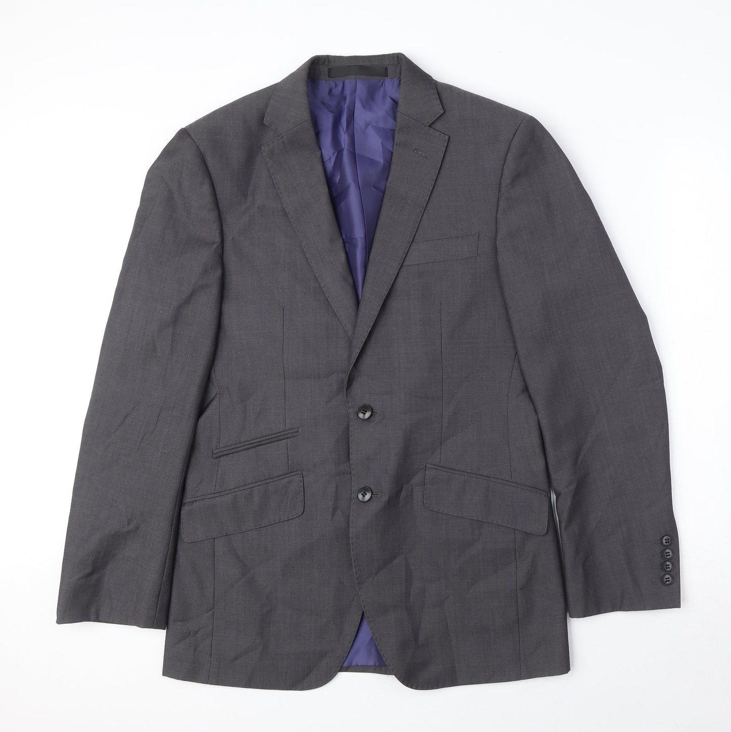 Autograph Mens Grey Wool Jacket Suit Jacket Size M Regular