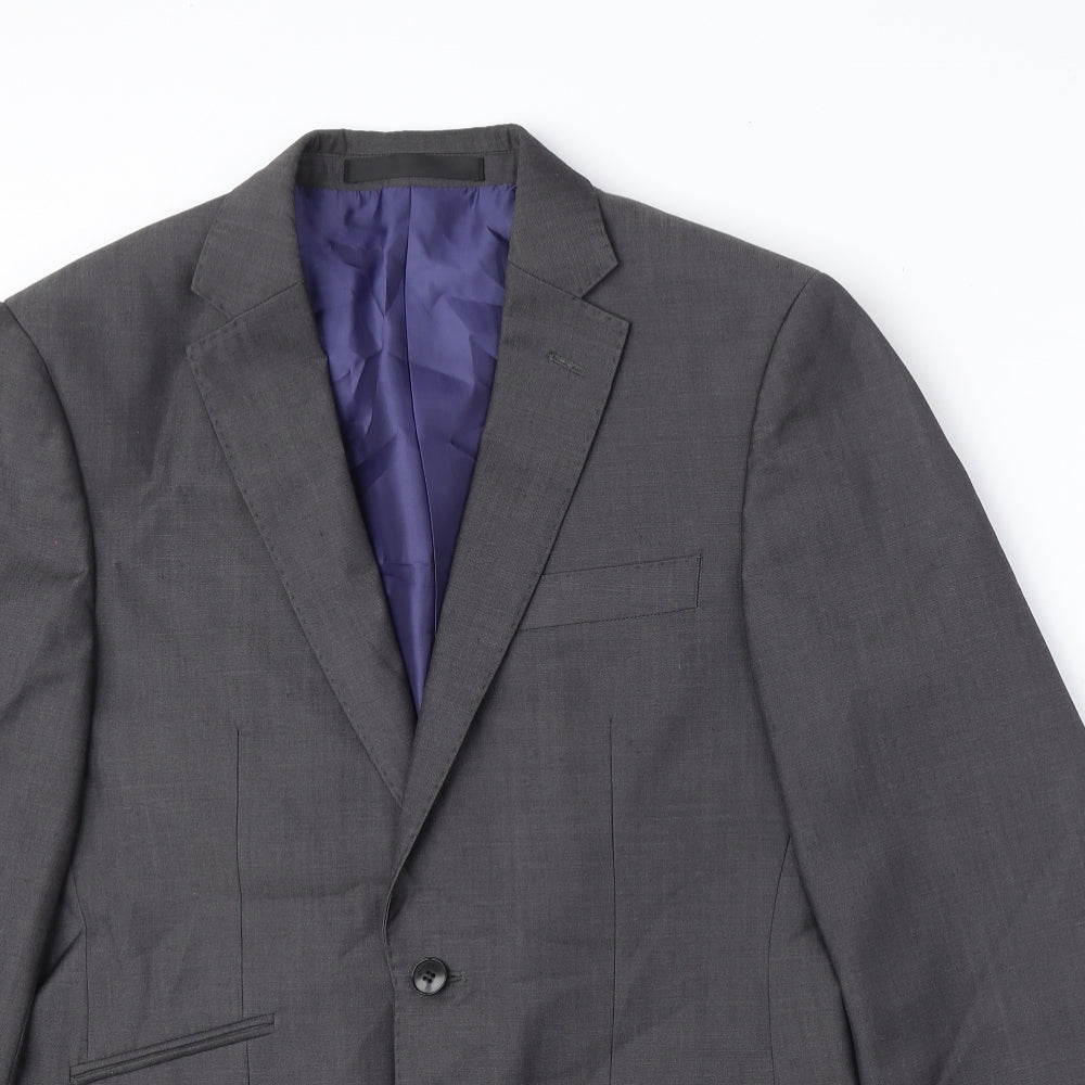 Autograph Mens Grey Wool Jacket Suit Jacket Size M Regular