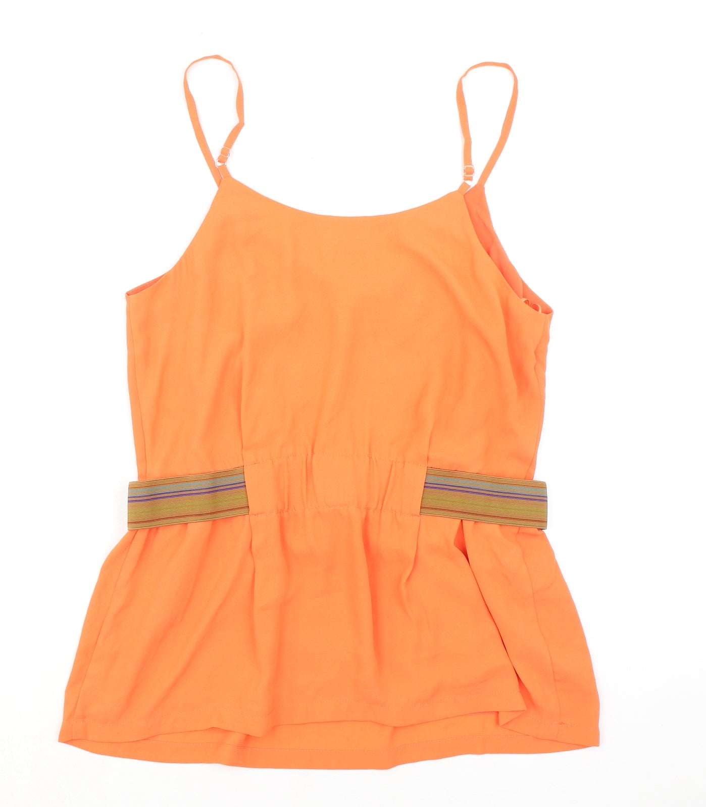See U Soon Womens Orange Polyester Camisole Tank Size M Scoop Neck
