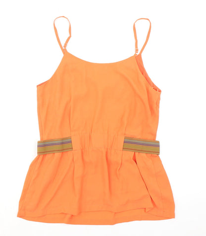 See U Soon Womens Orange Polyester Camisole Tank Size M Scoop Neck