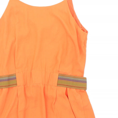 See U Soon Womens Orange Polyester Camisole Tank Size M Scoop Neck