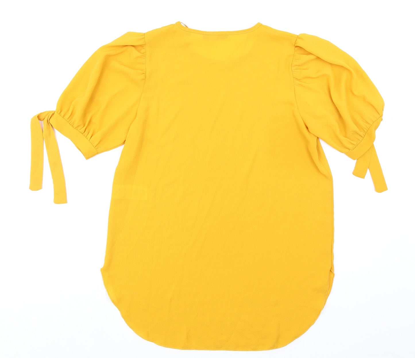 Womens UK Size 10 Quiz Yellow Basic T-Shirt