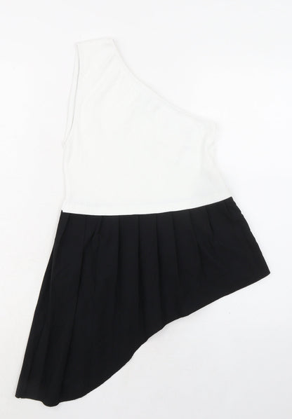 Womens UK Size S Zara Black Basic Tank