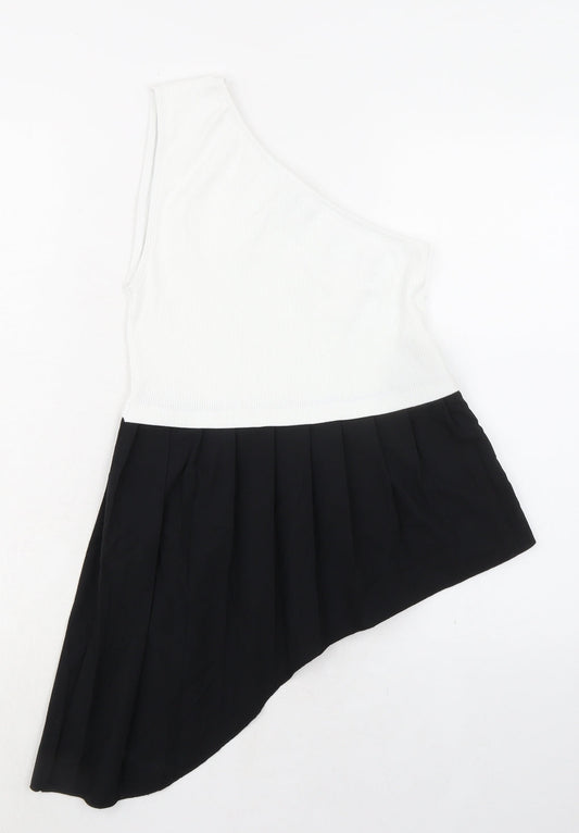 Womens UK Size S Zara Black Basic Tank