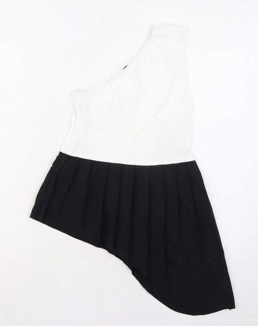 Womens UK Size S Zara Black Basic Tank