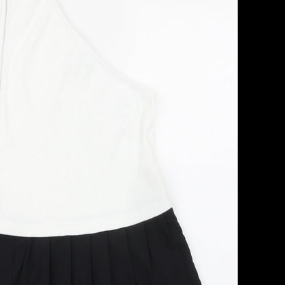 Womens UK Size S Zara Black Basic Tank