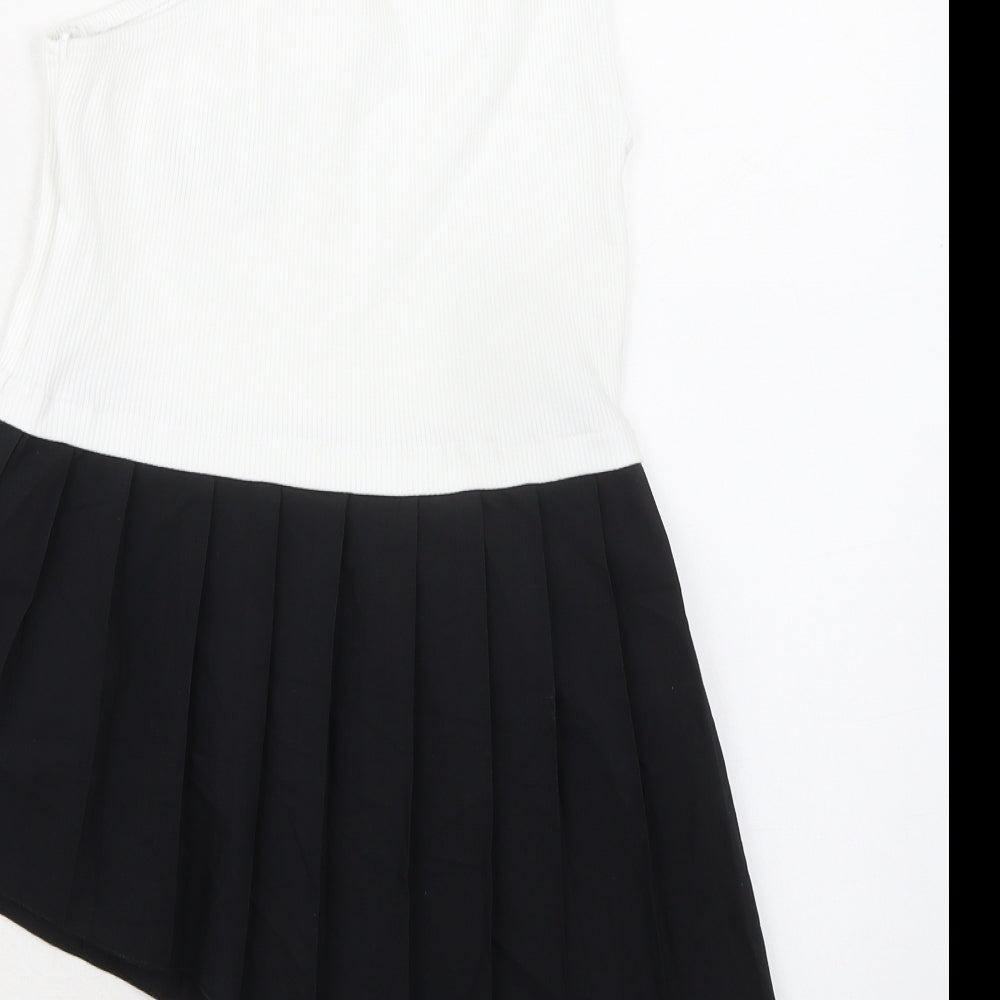 Womens UK Size S Zara Black Basic Tank