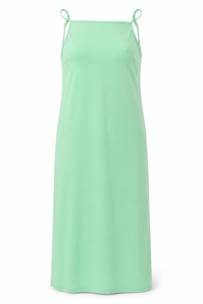 Marks and Spencer Womens Green Polyester Tank Dress Size 12 Square Neck Pullover