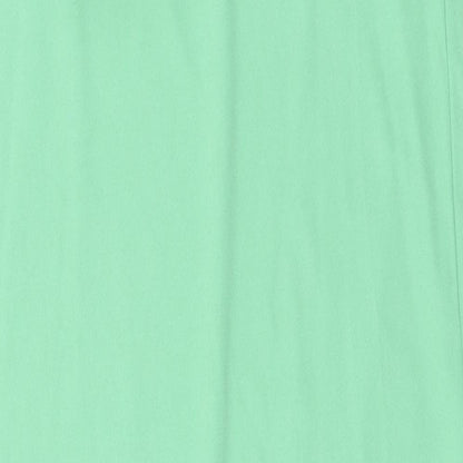 Marks and Spencer Womens Green Polyester Tank Dress Size 12 Square Neck Pullover