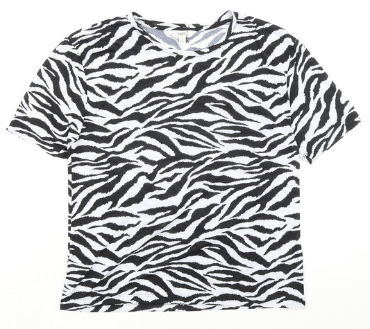 Womens UK Size 8 Marks and Spencer Black Basic T-Shirt