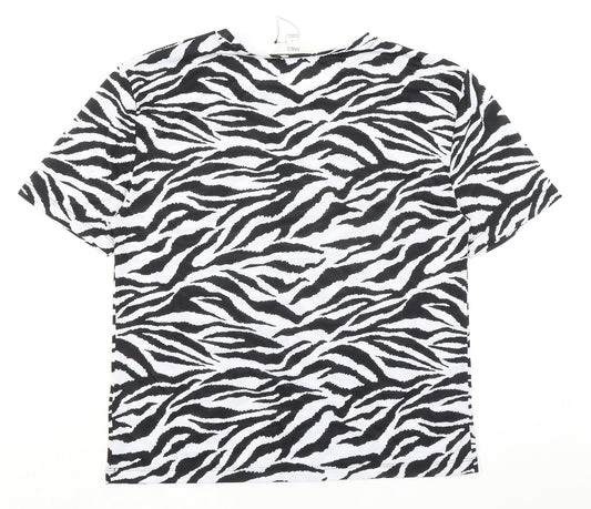 Womens UK Size 8 Marks and Spencer Black Basic T-Shirt