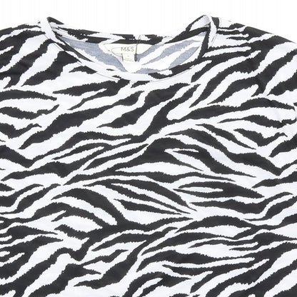 Womens UK Size 8 Marks and Spencer Black Basic T-Shirt