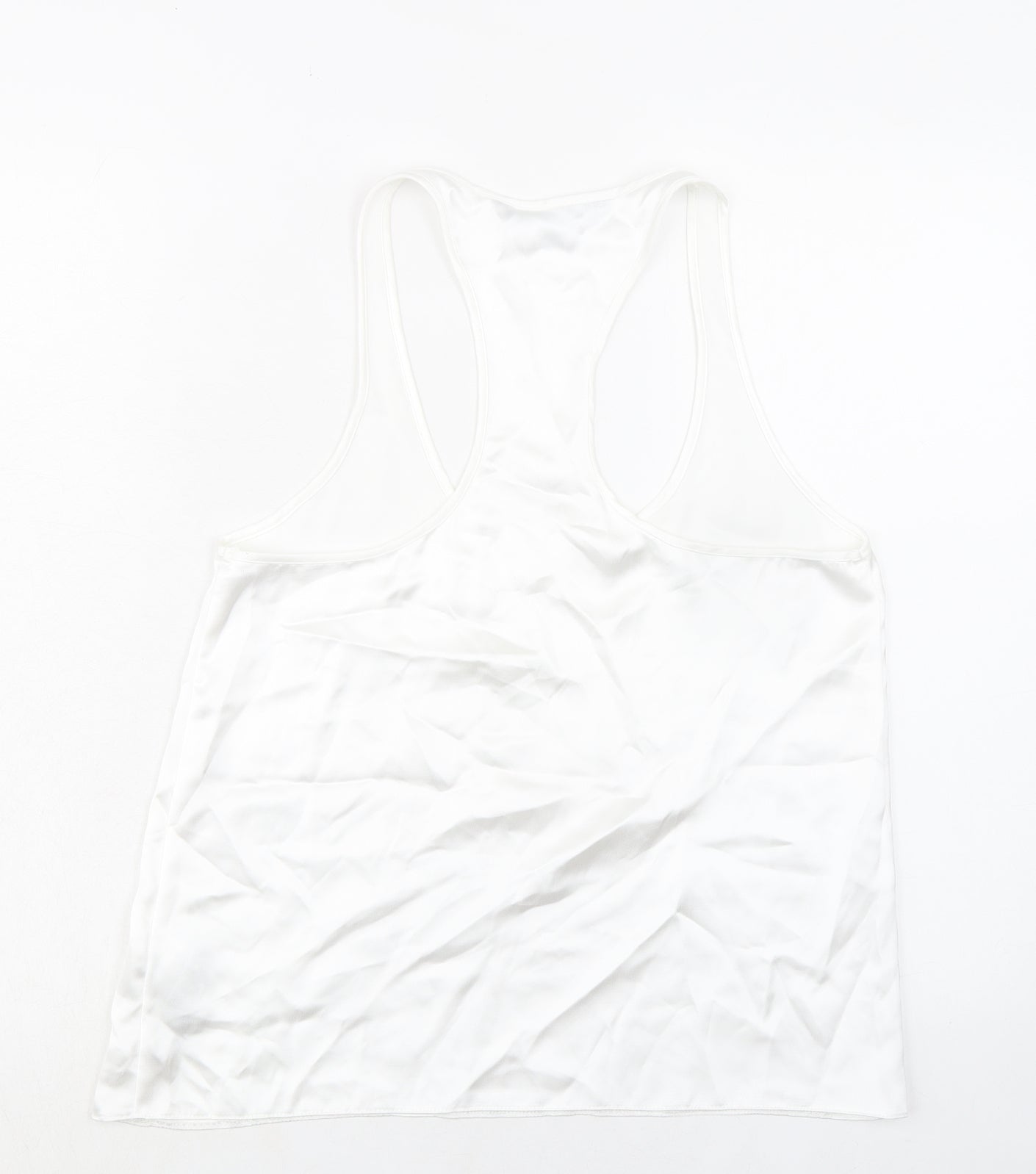 Womens UK Size M Zara White Basic Tank