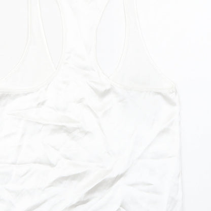 Womens UK Size M Zara White Basic Tank