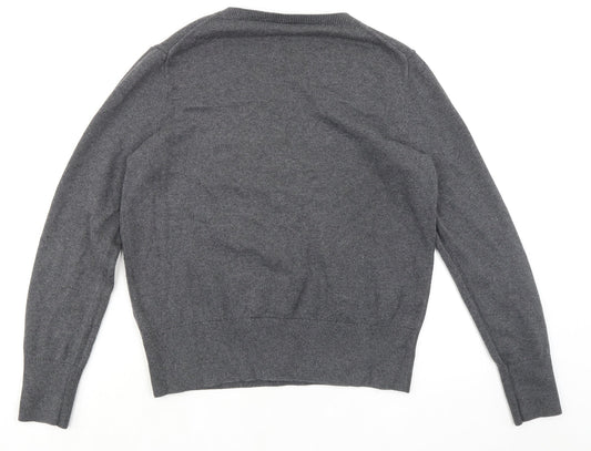 Gap Womens Grey Round Neck Cotton Pullover Jumper Size L Pullover - Love