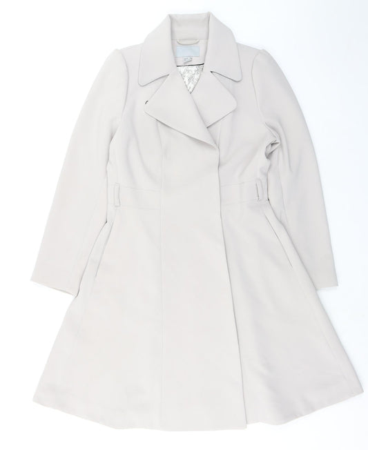 Womens UK Size 10 H&M Grey Overcoat