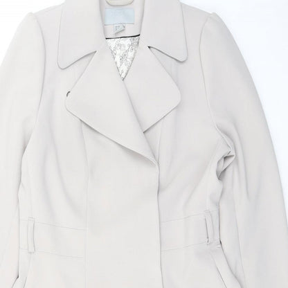 Womens UK Size 10 H&M Grey Overcoat