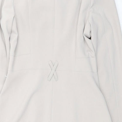 Womens UK Size 10 H&M Grey Overcoat