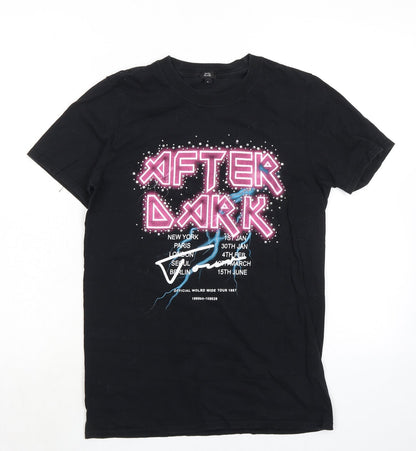 Womens UK Size 8 River Island Black Basic T-Shirt