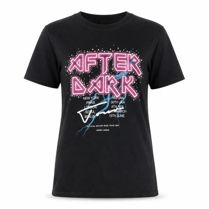 Womens UK Size 8 River Island Black Basic T-Shirt