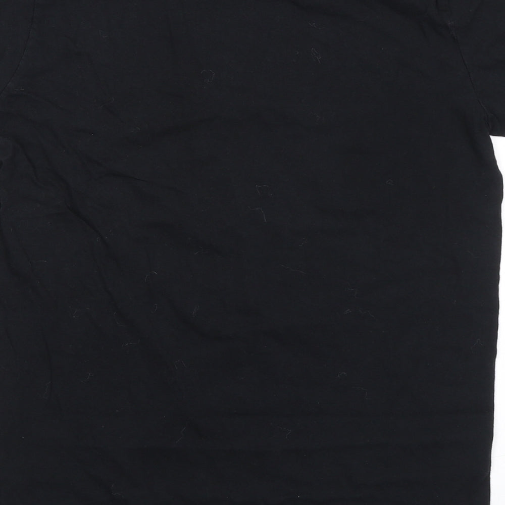 Womens UK Size 8 River Island Black Basic T-Shirt