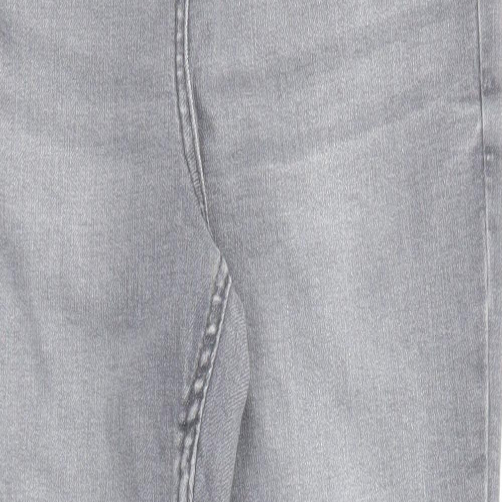Womens UK Size 14 Papaya Regular Fit Skinny Grey Jeans