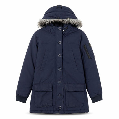 Brookhaven Womens Blue Parka Coat Size 12 Zip