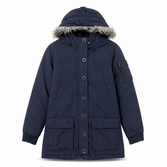Brookhaven Womens Blue Parka Coat Size 12 Zip